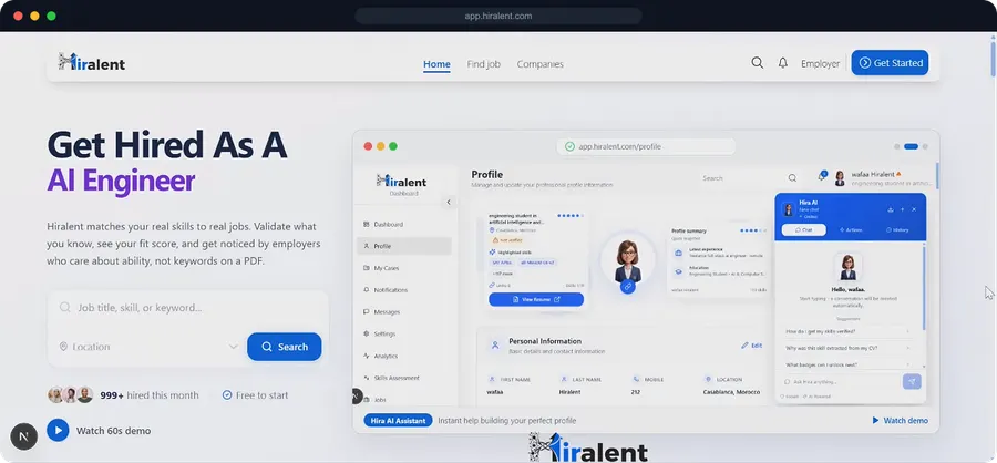 Hiralent — web