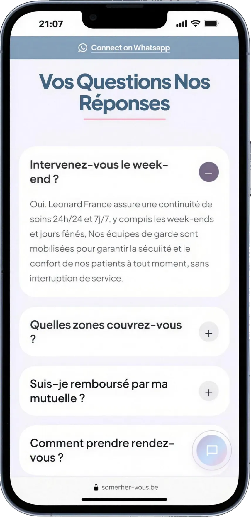 Soins Chez Vous — mobile 3